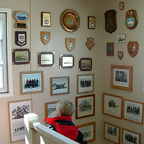 plaques in stairwell