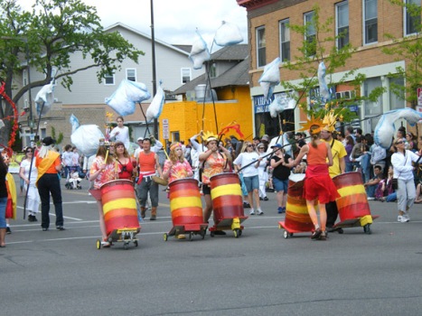 Drums heralding clouds and 
tiger, May Day 5/2/10