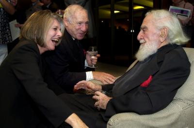 Anne Bancroft, Mel Brooks & Al Hirschfeld