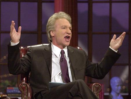 Comic Bill Maher gestures during the taping of the final episode of ''Politically Incorrect,'' Thursday, June 27, 2002, in Los Angeles. ''Politically Incorrect'' was politically annihilated. Photo by Nick Ut