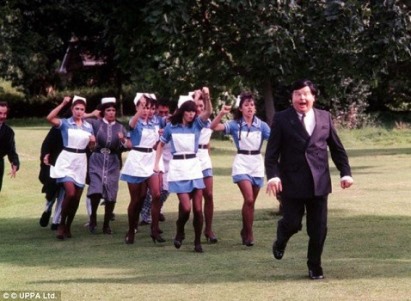 Image result for benny hill hill's angels meme"