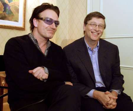 Bono & Bill.  Photo by Jeff Christensen