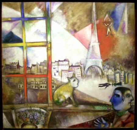 'Paris Through The Window' by Marc Chagall