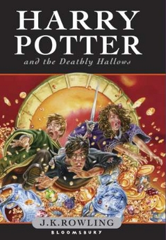The children's edition book jacket for the upcoming book 'Harry Potter and the Deathly Hallows' released by Bloomsbury Publishing.