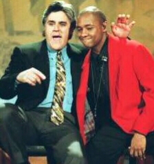 Marsalis & Leno (1/95). Marsalis says he 'despised' Leno & quit. Photo by Dana Fisher