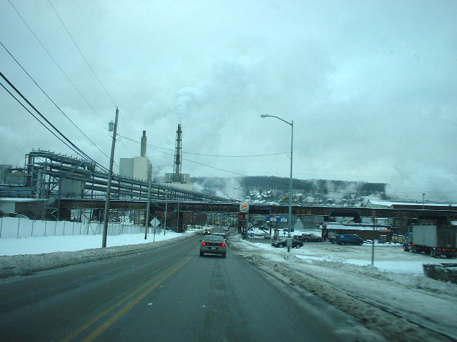 Entering Johnsonburg from the north