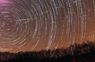 Leonids In Muju county, South Korea