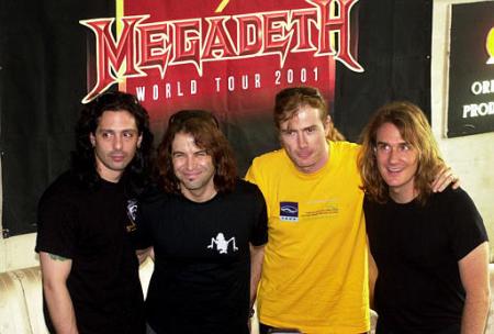 Al Pitrelli, Dave Mustaine, David Ellefson, and Jimmy De Grasso