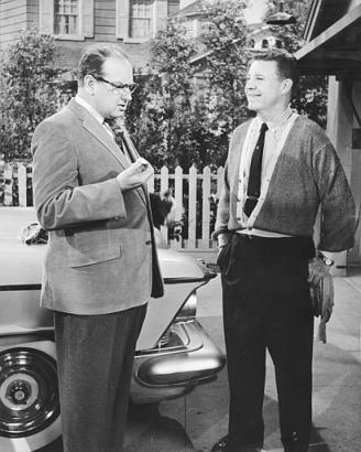Parley Baer, left, is shown with Ozzie Nelson in a 1958 file photo on the set of 'The Adventures of Ozzie and Harriet.'