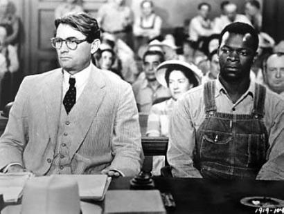 Gregory Peck and Brock Peters are shown in a scene from the 1962 film 'To Kill a Mockingbird.' Hollywood will pay its last respects next week to Peck at a public memorial service led by a tribute from Peters, who played the wrongly accused black man defended by white lawyer Atticus Finch in Peck's most famous film role.