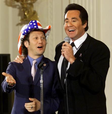 Rob Schneider & Wayne Newton At The White House