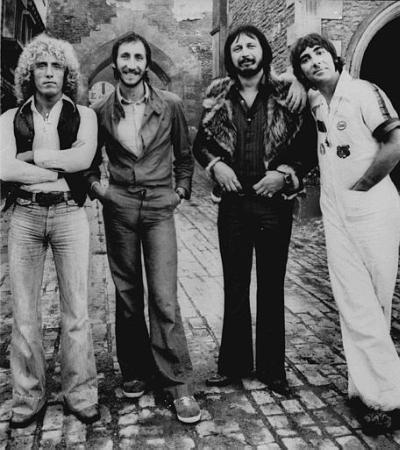 Members of the rock band The Who, from left, Roger Daltrey, Pete Townshend, John Entwistle, and Keith Moon, are shown in an undated file photo