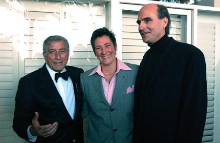 Singers Tony Bennett, k.d. lang and James Taylor pose at the American Society of Composers, Authors and Publishers (ASCAP) 19th Annual Pop Music Awards, Monday, May 20, 2002, in Beverly Hills, Calif.  Photo by Ann Johansson